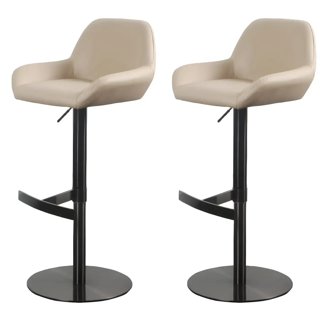 Glossy Metal Bucket Swivel Adjustable Bar Stools