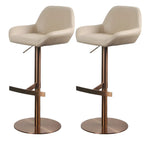Glossy Metal Bucket Swivel Adjustable Bar Stools