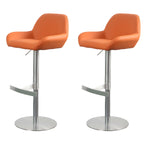Glossy Metal Bucket Swivel Adjustable Bar Stools