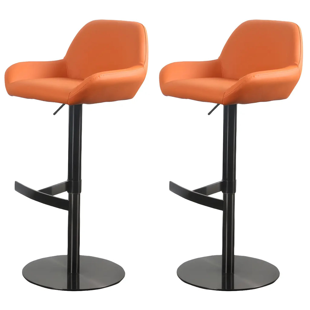 Glossy Metal Bucket Swivel Adjustable Bar Stools