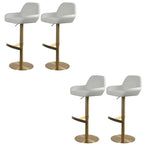Glossy Metal Bucket Swivel Adjustable Bar Stools