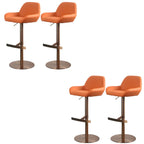 Glossy Metal Bucket Swivel Adjustable Bar Stools