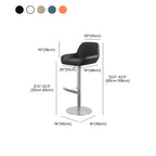 Glossy Metal Bucket Swivel Adjustable Bar Stools