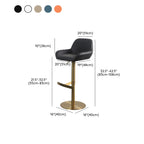 Glossy Metal Bucket Swivel Adjustable Bar Stools