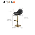 Glossy Metal Bucket Swivel Adjustable Bar Stools