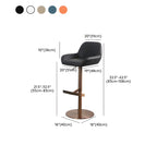 Glossy Metal Bucket Swivel Adjustable Bar Stools