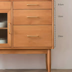 Cherry Wood Open Storage Kitchen Hutch Cabinet