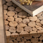 Rustic Solid Wood Square End Table For Living Room
