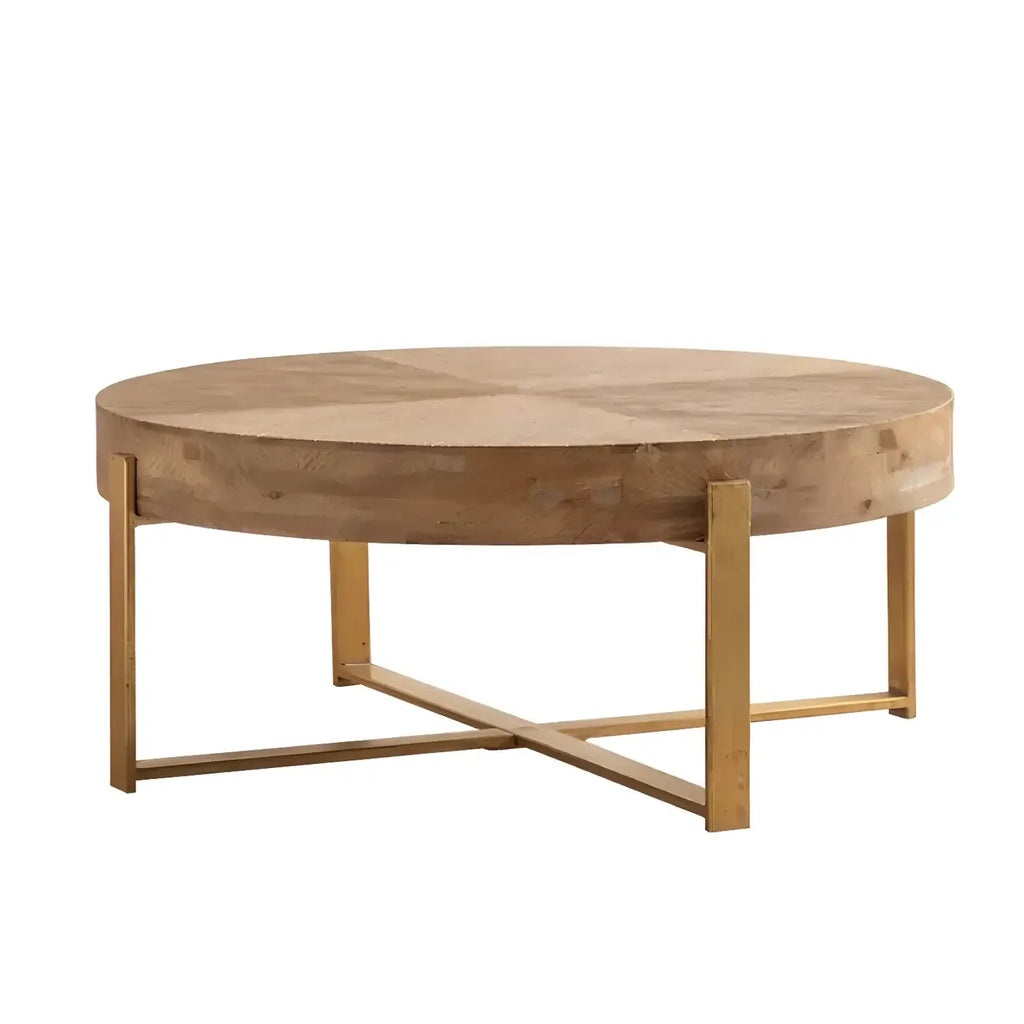 Rustic Square Distressed Wood Side Table with Open Storage