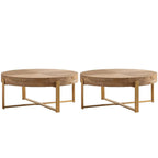 Rustic Square Distressed Wood Side Table with Open Storage