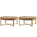 Rustic Square Distressed Wood Side Table with Open Storage