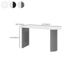Modern White Free Form Wood Ribbed Metal Bar Tables