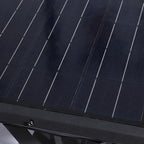 Black Metal Bracket Pyramid Solar Outdoor Post Lights