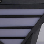 Black Metal Bracket Pyramid Solar Outdoor Post Lights