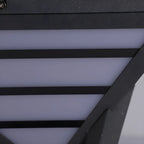 Black Metal Bracket Pyramid Solar Outdoor Post Lights