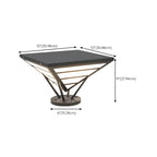 Black Metal Bracket Pyramid Solar Outdoor Post Lights