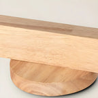 5-Light Wood Track Spotlight Adjustable Semi Flush Mount Ceiling Light