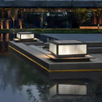 Color-Changing Rectangle Solar Outdoor Post Lights