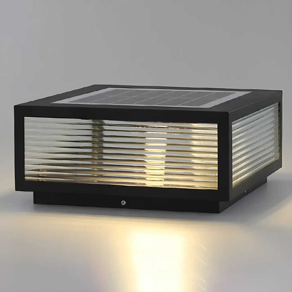 Color-Changing Rectangle Solar Outdoor Post Lights