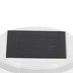 Decorative Hollowed White Ceramic Solar Outdoor Post Lights
