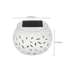 Decorative Hollowed White Ceramic Solar Outdoor Post Lights