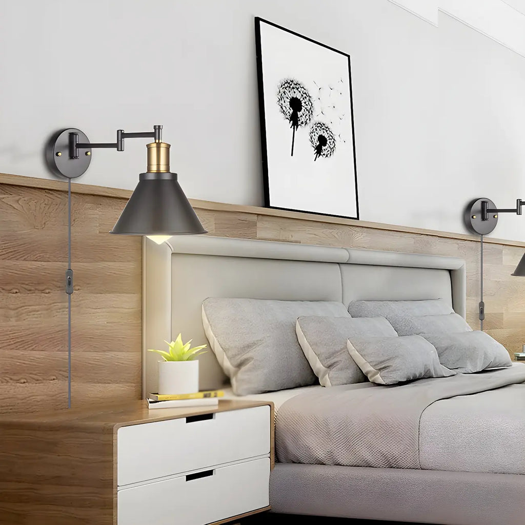 Cone Industrial Vanity Light for Bathroom Wall