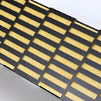 Black Metal Grille Rectangle Warm Light Post Cap Light