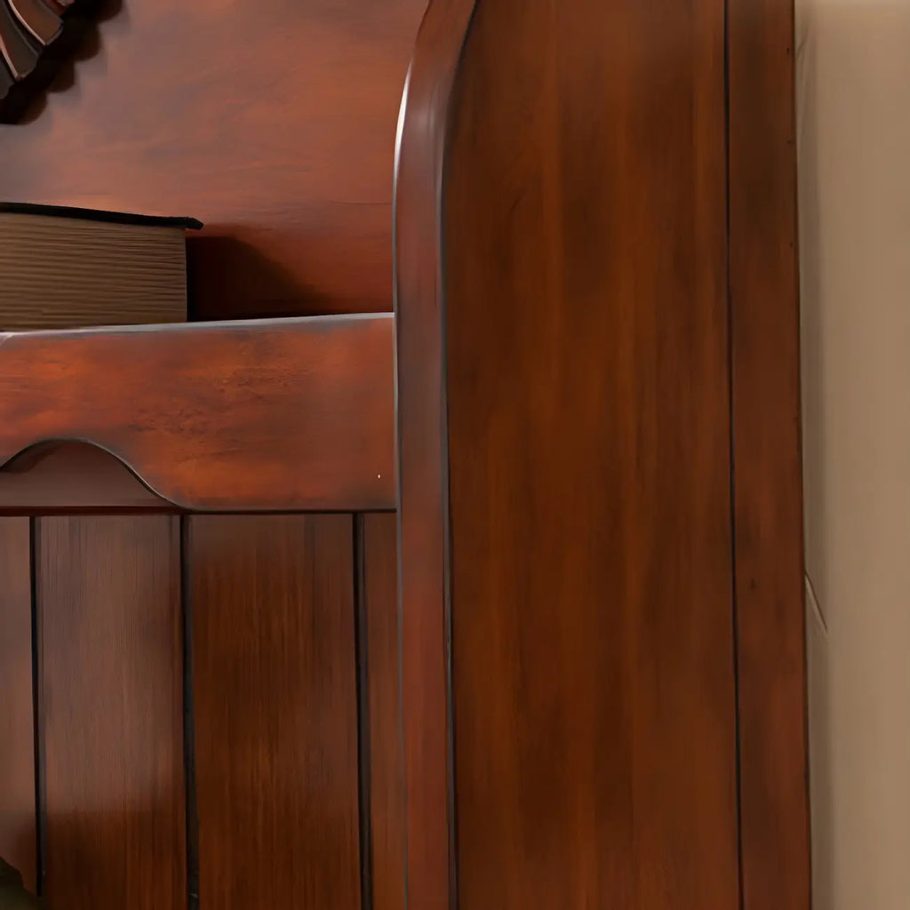 Classic Brown/White Wooden Bookcase with Drawer