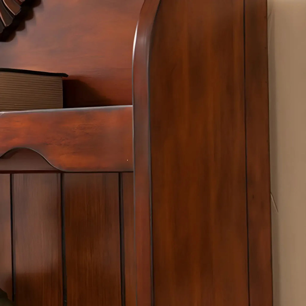 Classic Brown/White Wooden Bookcase with Drawer