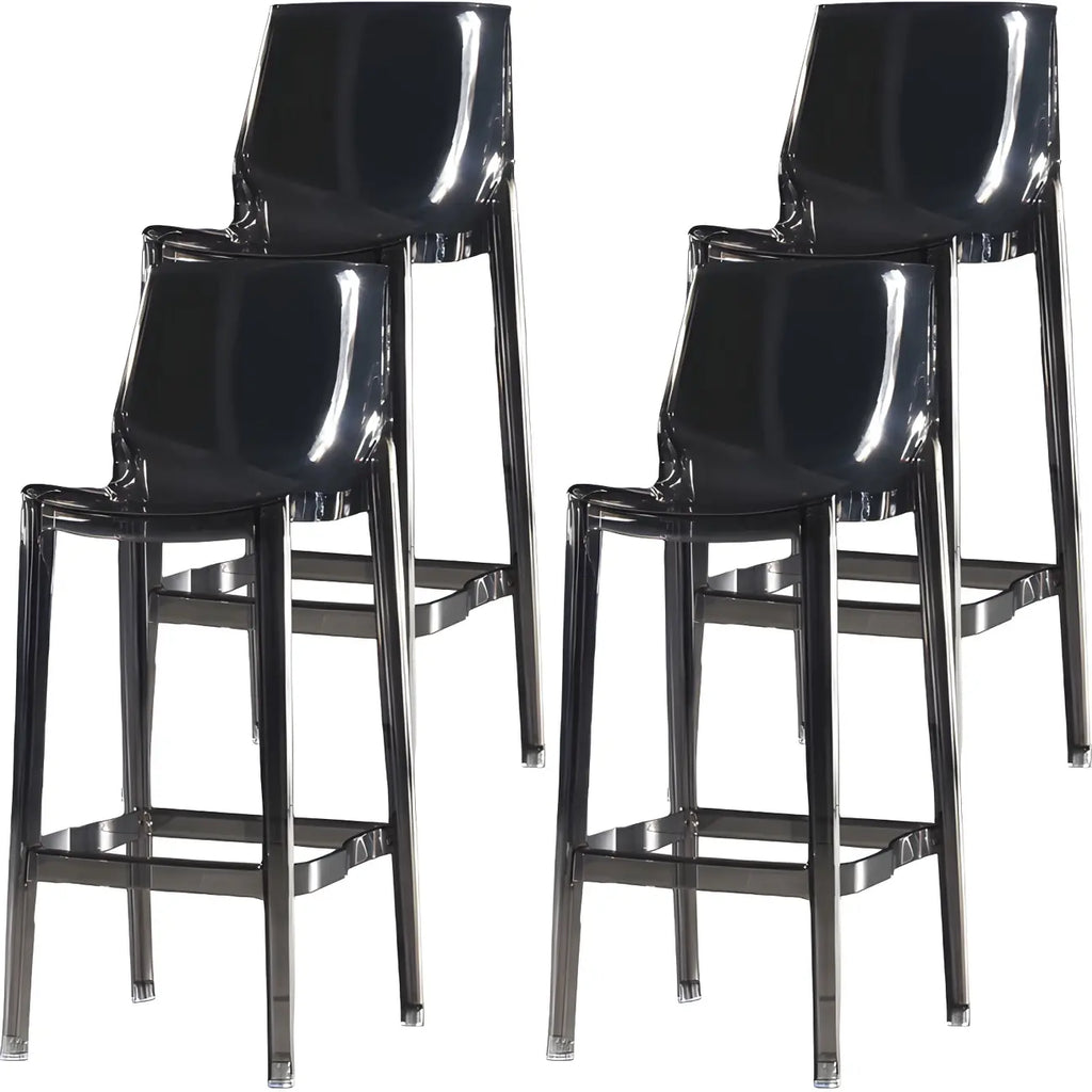 Modern Acrylic Transparent Chic Rectangle Durable Bar Stool