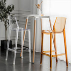 Modern Acrylic Transparent Chic Rectangle Durable Bar Stool