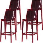 Modern Acrylic Transparent Chic Rectangle Durable Bar Stool