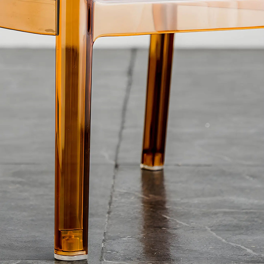Modern Acrylic Transparent Chic Rectangle Durable Bar Stool