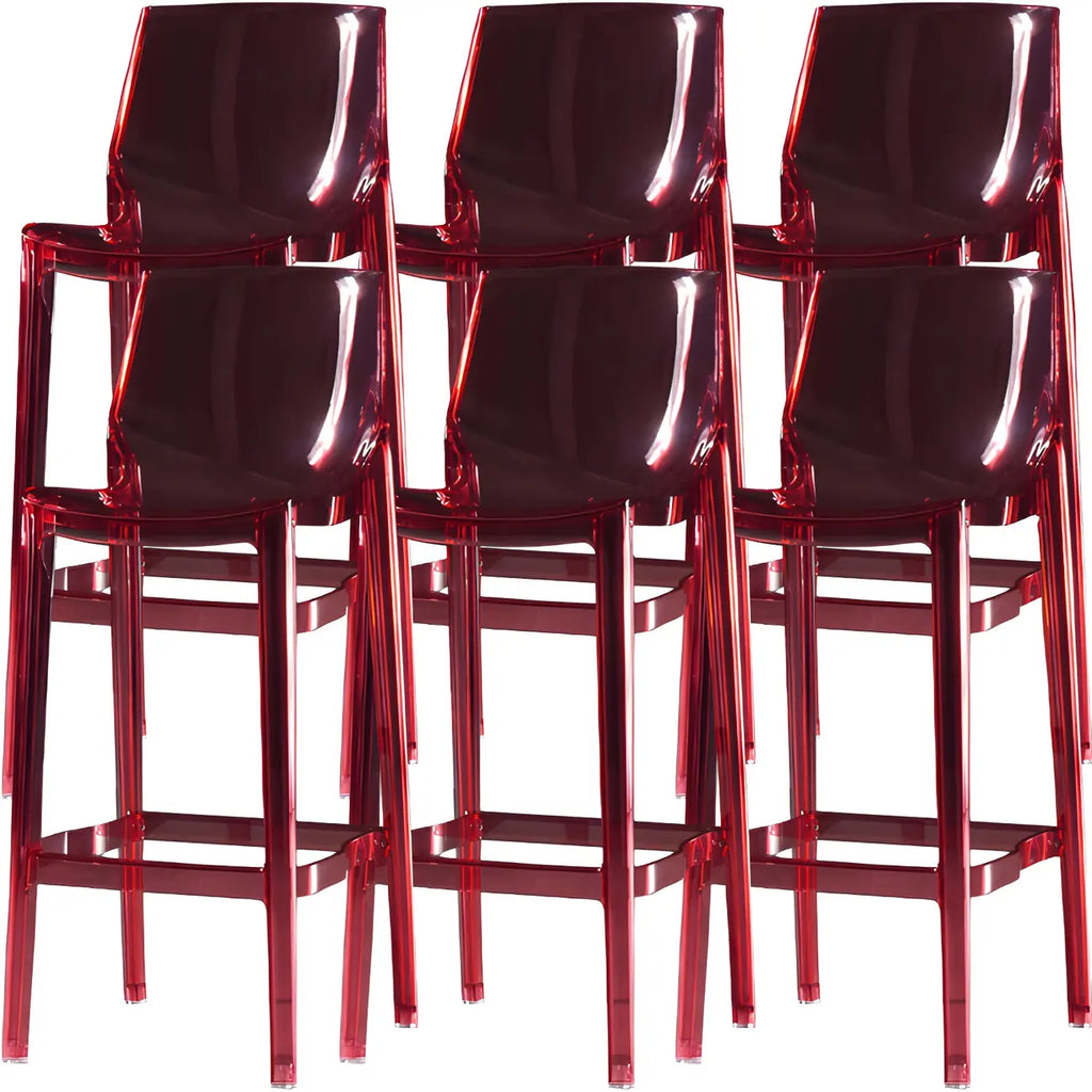 Modern Acrylic Transparent Chic Rectangle Durable Bar Stool