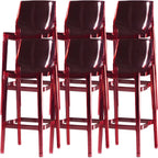 Modern Acrylic Transparent Chic Rectangle Durable Bar Stool