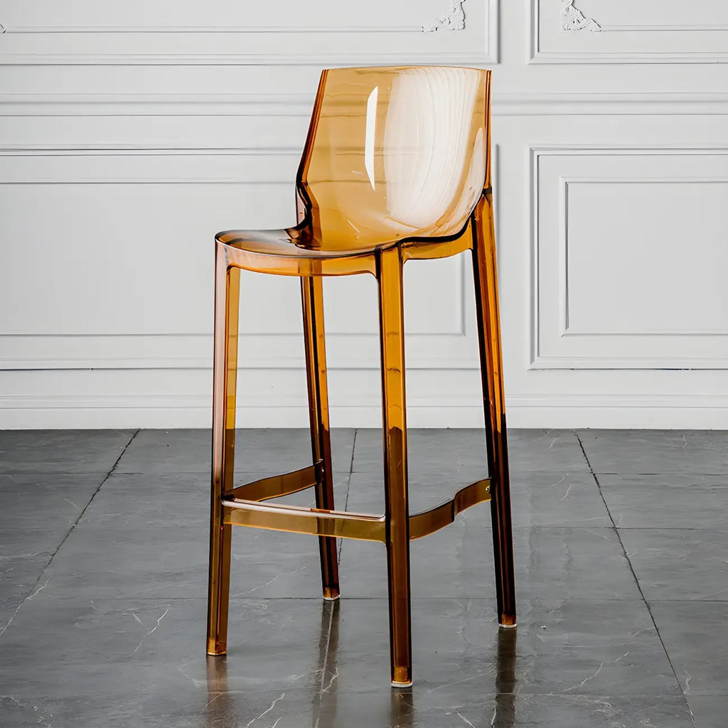 Modern Acrylic Transparent Chic Rectangle Durable Bar Stool