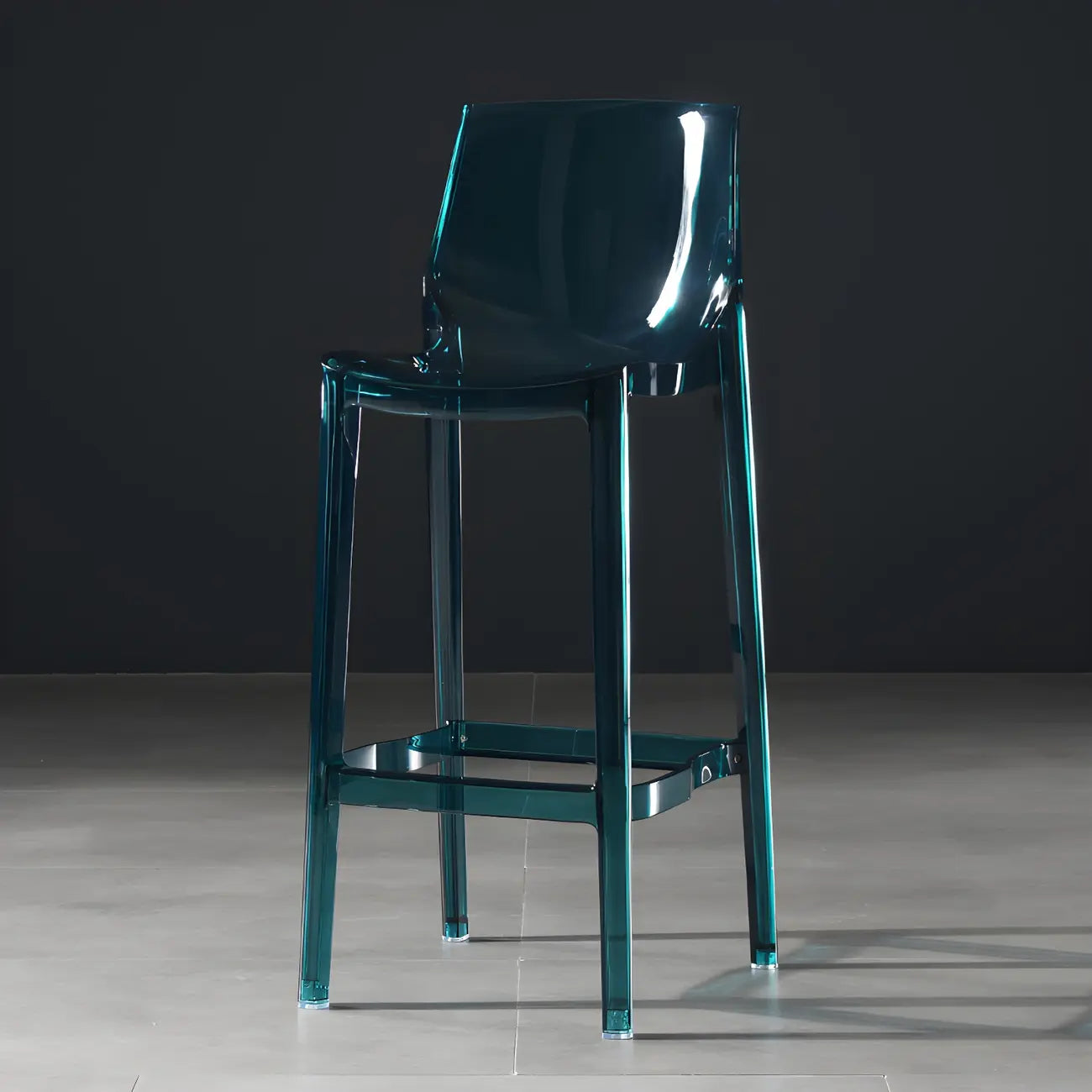 Modern Acrylic Transparent Chic Rectangle Durable Bar Stool