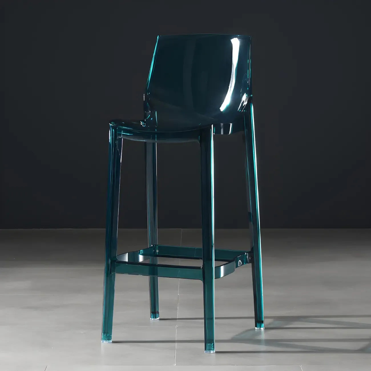 Modern Acrylic Transparent Chic Rectangle Durable Bar Stool