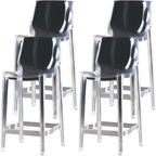 Modern Acrylic Transparent Chic Rectangle Durable Bar Stool