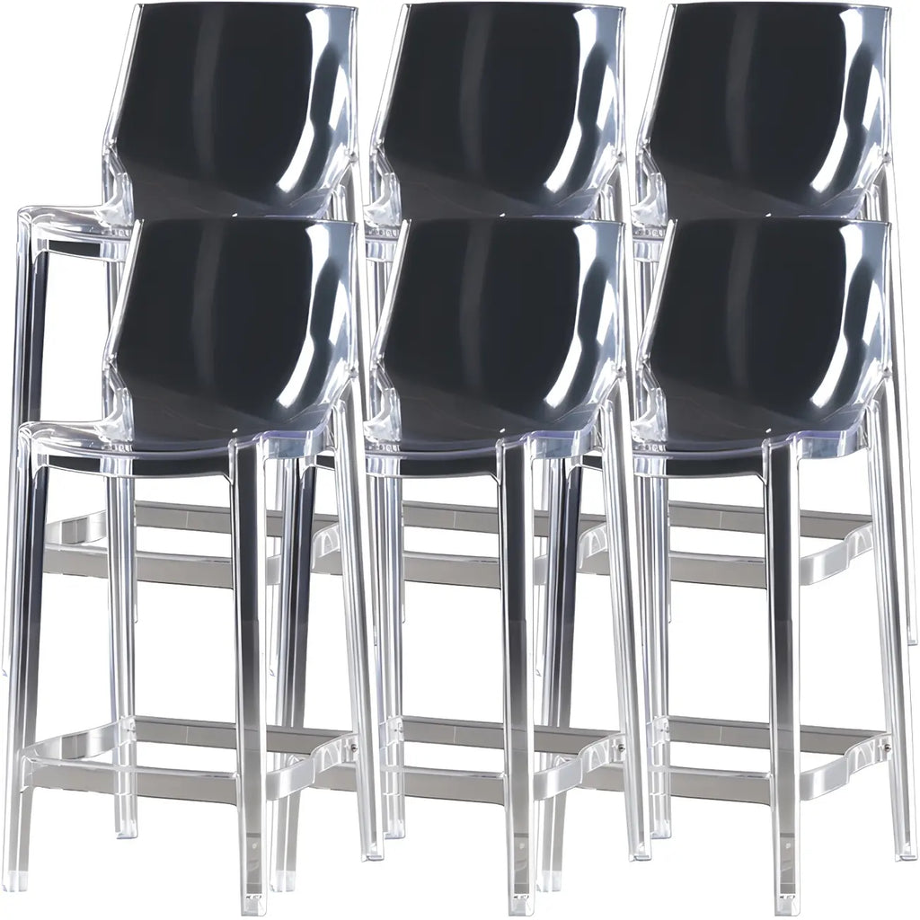 Modern Acrylic Transparent Chic Rectangle Durable Bar Stool