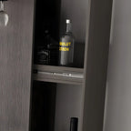 Modern Adjustable Bar Table with Wine Cabinet for Home