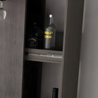 Modern Adjustable Bar Table with Wine Cabinet for Home