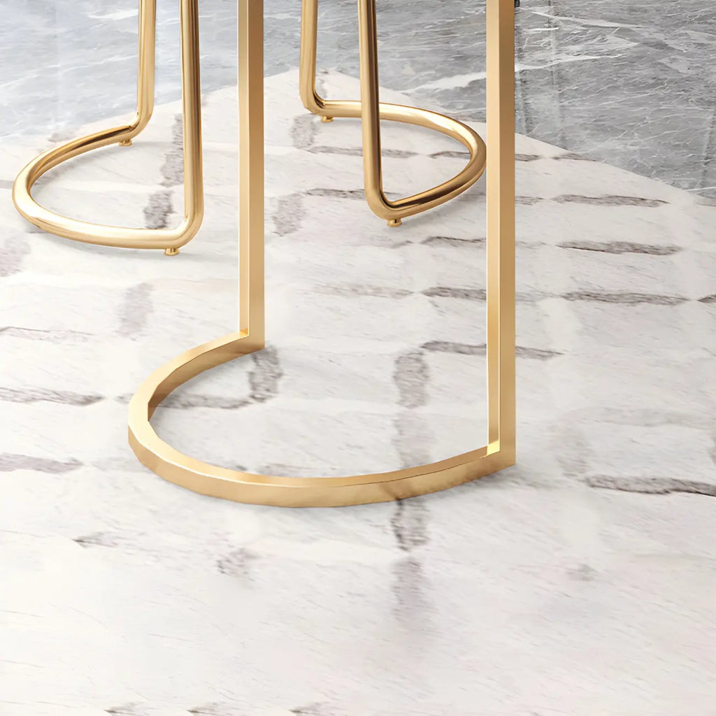 Modern Adjustable Bar Table with Wine Cabinet for Home