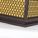 3 Color Light Grid Metal Solar Outdoor Post Lights