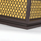 3 Color Light Grid Metal Solar Outdoor Post Lights