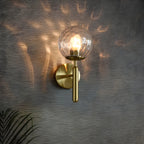 1-Light Modern Glass Globe Vanity Light for Bathroom