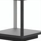 Black Metal Open Cube Ambient Post Cap Light