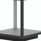 Black Metal Open Cube Ambient Post Cap Light