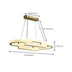 Artistic Modern Gold Oval Pendant Light for Kitchen