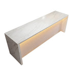 Modern LED White Marble Counter Height Bar Table